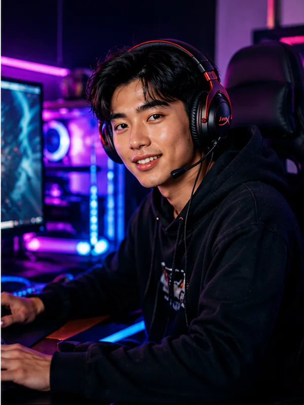 Game streamer broadcasting live to subscribers on Checkmoi